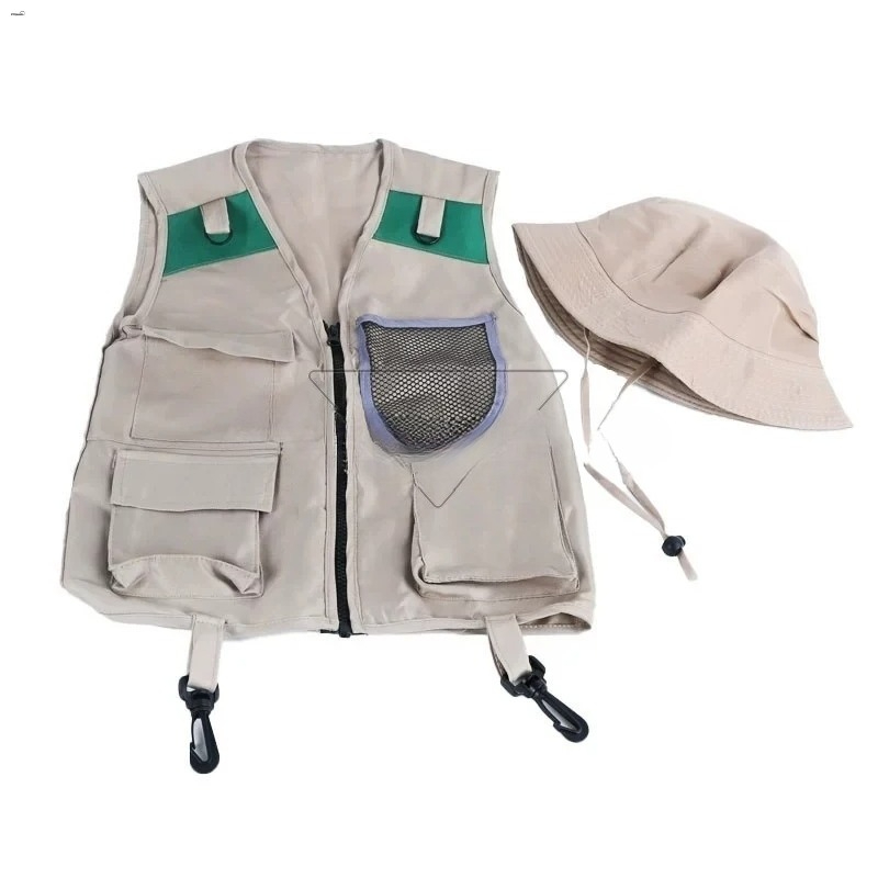 Outdoor Adventure Kit For Boys - Kids Explorer Vest en Hoed Kostuum