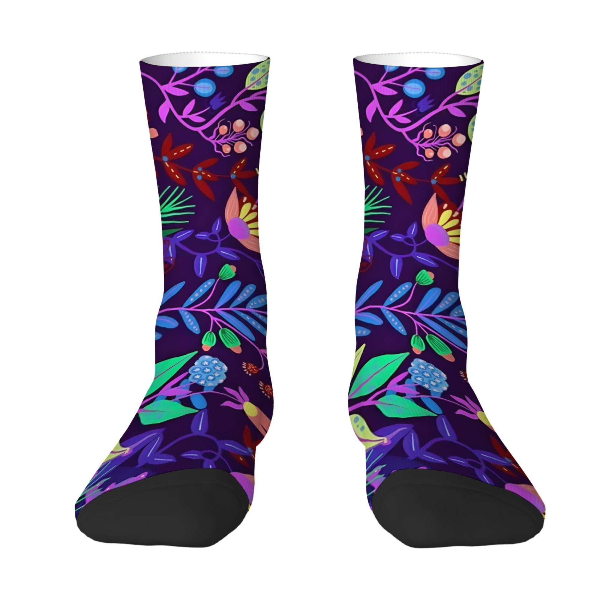 Outdoor Adventure Youtube - Trendy retro pop-art tropische plantenprint herensokken