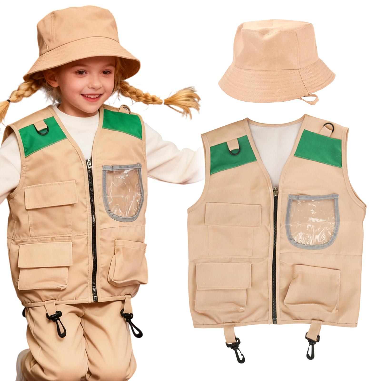 Outdoor Adventure Kit For Boys - Kinder Explorer Vest en Hoed Kostuum