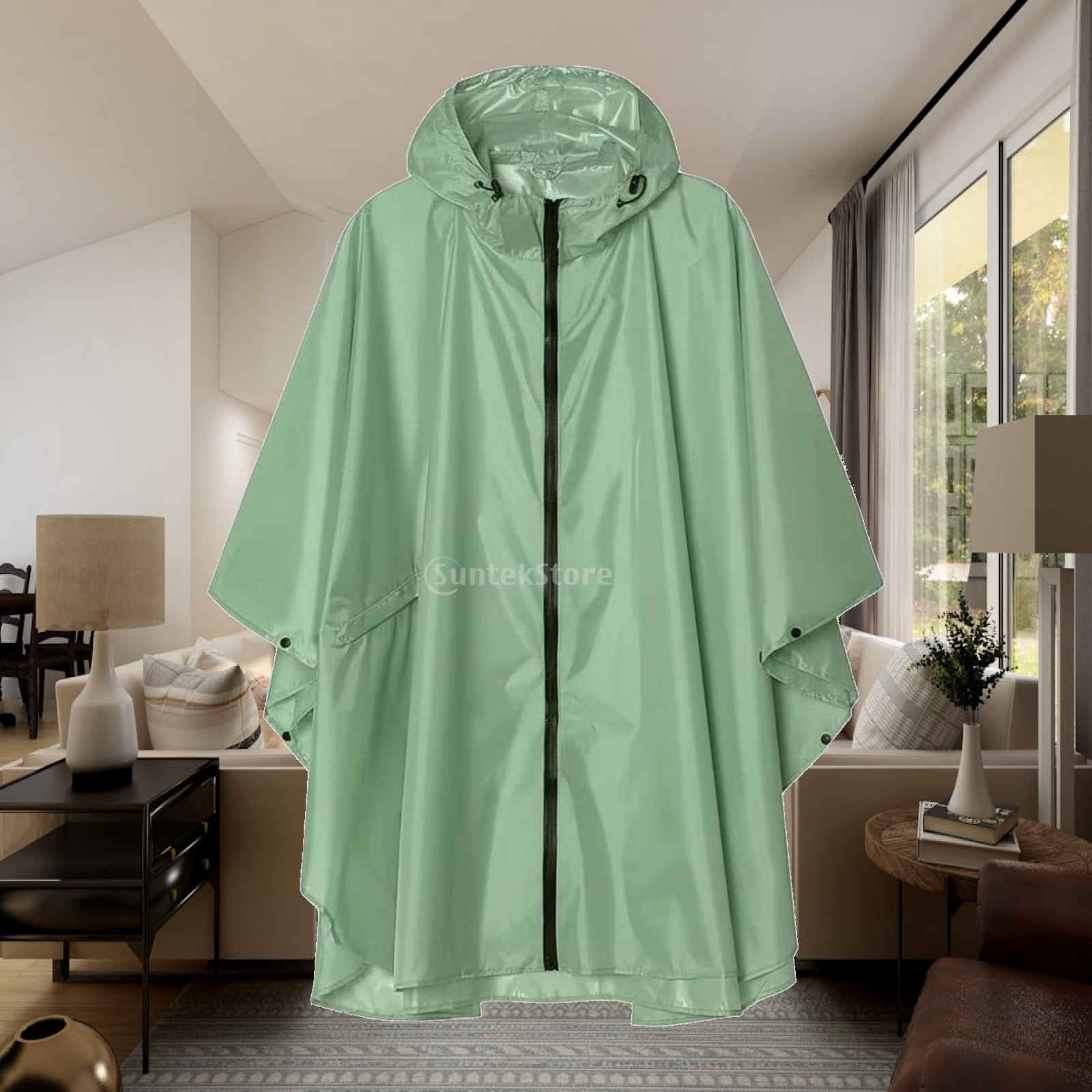 Outdoor Adventure And Travel - Robuuste waterdichte poncho met capuchon voor