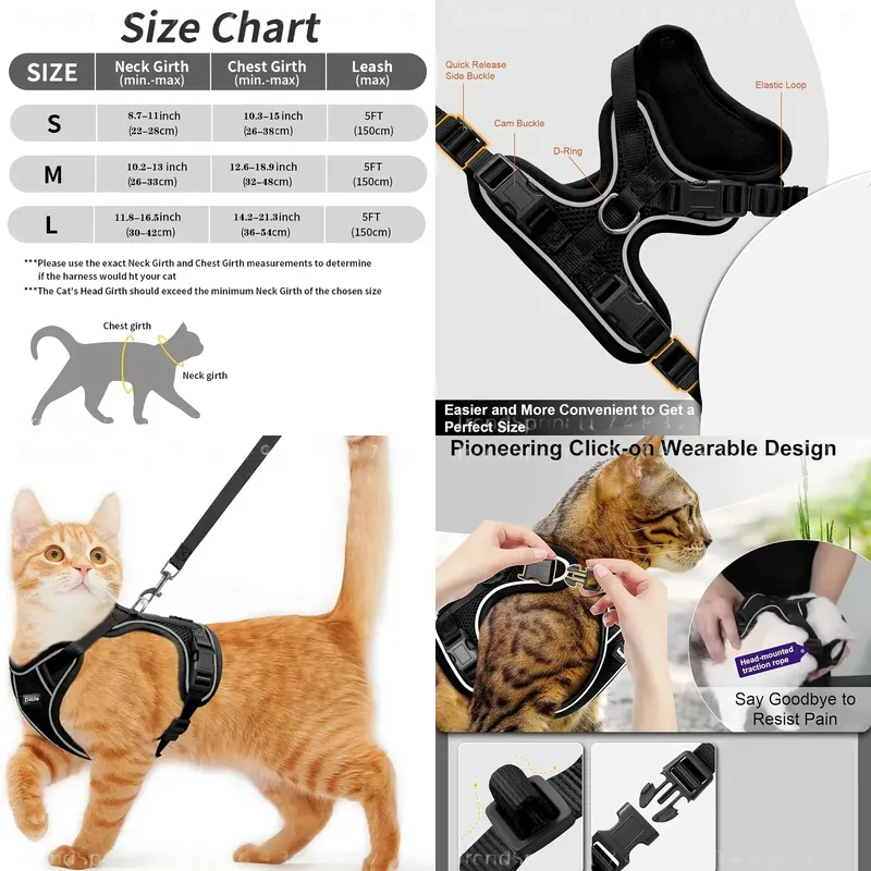 Kattenharnas en riemset, anti- - Outdoor Adventure And Travel recensie en prijs