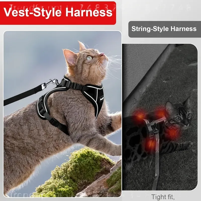 Kattenharnas en riemset, anti- - Outdoor Adventure And Travel recensie en prijs